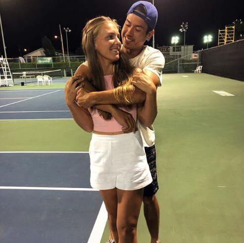 Maddison Inglis with her boyfriend, Jason Kubler. 